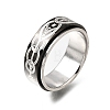 201 Stainless Steel Rotating Finger Rings SA-K003-04B-EB-2