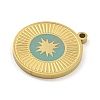 316 Surgical Stainless Steel Enamel Pendants STAS-M073-18A-03G-2