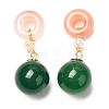 Natural Green Agate Round Pendants G-R491-03G-2