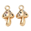 Brass Micro Pave Colorful Cubic Zirconia Charms CU-CBAB0CF-19G-1