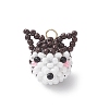 Glass Seed Beaded Pendants PALLOY-MZ01131-1