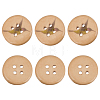 6Pcs Porcelain Buttons BUTT-OC0001-59B-1
