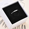 Rhodium Plated 925 Sterling Silver Adjustable Rings RJEW-S397-01P-03-3