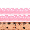 Baking Paint Imitation Jade Glass Round Bead Strands X-DGLA-Q021-6mm-03-4