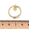 Brass Micro Pave Clear Cubic Zirconia Cuff Rings ZIRC-M117-02G-7