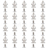 50Pcs Zinc Alloy Spikes Screwback Studs FIND-GF0008-53C-1