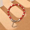 304 Stainless Steel Beaded Bracelets for Women BJEW-M056-08P-02-5