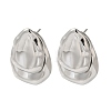 Titanium Steel Stud Earrings for Women EJEW-C110-07P-1