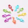Opaque AB Color Acrylic Skeleton Key Pendants SACR-R697-M24-2