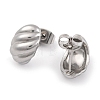 Non-Tarnish Oval 304 Stainless Steel Stud Earrings EJEW-H013-13P-2