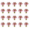 20pCS Printed Opaque Acrylic Beads OACR-TA0004-75B-3