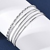 5Pcs 304 Stainless Steel Bangle Set for Women BJEW-S162-01A-P-2