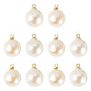 10Pcs Natural Baroque Pearl Keshi Pearl Pendants PALLOY-TA00377-1
