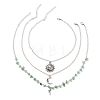 Natural Green Aventurine Chip Beads Necklaces for Women NJEW-JN04804-1