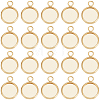 Beebeecraft 40Pcs 304 Stainless Steel Pendant Cabochon Settings STAS-BBC0006-24A-G-1