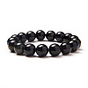 SUNNYCLUE Natural Obsidian Round Beads Stretch Bracelets BJEW-PH0001-10mm-11-2