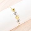 Brass Box Chain Slider Bracelets BJEW-C139-01B-GP-1
