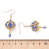 Transparent Electroplate Glass & Seed Glass Beads Dangle Earrings EJEW-MZ00714-03-5