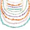 Natural Red Aventurine & Green Aventurine & Amethyst & Rose Quartz & Synthetic Turquoise Chips Beaded Necklaces NJEW-FS00013-1