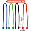 Gorgecraft 8 Strands 4 Colors Reusable Silicone Cable Tie AJEW-GF0005-37-2