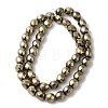 Electroplated Non-Magnetic Synthetic Hematite Beads Strands G-P518-05G-01-2