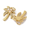 Brass Micro Pave Cubic Zirconia Pendants KK-P308-65G-2