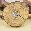 Vintage Zinc Alloy Rooster Pendant Necklaces for Women WGEA4DB-01-1