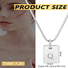 1Pc Stainless Steel Letter Rectangle Pendant Necklaces NJEW-LP0001-34Q-P-2