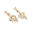 Brass Micro Pave Cubic Zirconia Pendants ZIRC-G165-09G-1