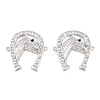 Brass Micro Pave Clear Cubic Zirconia Connector Charms ZIRC-F148-06P-1