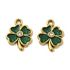 304 Stainless Steel Rhinestone Pendants X-STAS-D369-10G-1