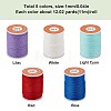 5 Rolls 5 Colors Round Waxed Polyester Cord YC-SC0001-02-2