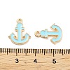 Light Gold Plated Alloy Enamel Charms ENAM-M219-07KCG-01-3