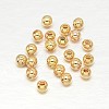 Real Gold Plated Brass Round Spacer Beads X1-KK-L147-197-2mm-NR-1
