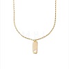 201 Stainless Steel Smile Oval Pendant Necklaces for Women WG85DC7-01-5