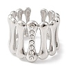 304 Stainless Steel Open Cuff Ring for Women RJEW-F166-04P-02-2