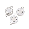 304 Stainless Steel Magnetic Clasps with Loops STAS-P452-04C-P-2