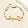 201 Stainless Steel Crystal Rhinestone Arc Bar Saint Benedict Medal Link Bracelets for Women RJ1740-2