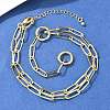 Brass Paperclip Chain Y Lariat Necklaces NJEW-H087-06A-G-2