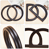 4Pcs 2 Style Wood D-Ring & Round Ring Bag Handles DIY-WR0002-58-3