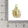 Real 18K Gold Plated Brass Pave Colorful Cubic Zirconia Pendants KK-M283-06B-02-3