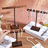 3 Sets 3 Styles T-Bar Wood Bracelet Organizer Display Stands BDIS-PH0001-10-3