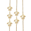 3Pcs 3 Styles Summer Beach 304 Stainless Steel Turtle Link Anklets for Women AJEW-AN00768-2