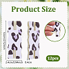 12Pcs Leopard Print Polyester Necklace Anti-Winding Display Cards CDIS-OC0001-14E-2
