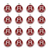 Platinum Plated Alloy Enamel Charms ENAM-S118-03H-P-2