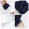 2Pcs 2 Style Silk Cloth Imitation Flower Brooch AJEW-CP0004-95-4