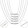 Brass Round Snake Chain Necklace with Lobster Claw Clasps MAK-YW0001-14A-2