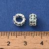 Long-Lasting Plated Brass Micro Pave Clear Cubic Zirconia Beads KK-K381-18B-S-2
