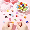 200Pcs 2 Styles Opaque & Frosted Transparent Acrylic Beads SACR-YW0002-11-4