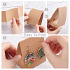 100Pcs 3D Folding Cardboard Earring Display Cards CDIS-WH0021-033-3